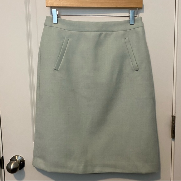 J. Crew Dresses & Skirts - Icy Mint A-Line J.Crew Pencil Skirt with Pockets